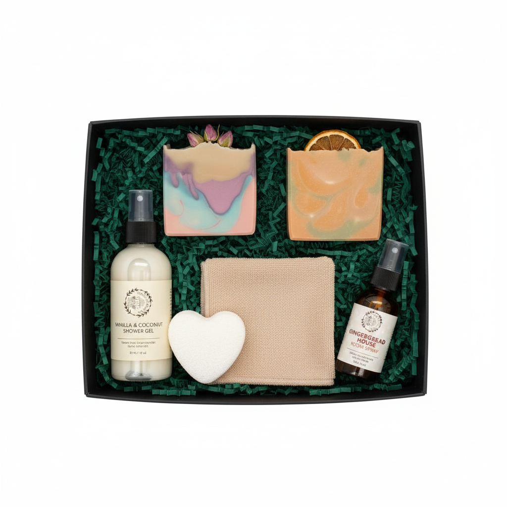 Small organic gift hamper arrangement